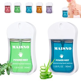 Generic Hand Sanitizer Spray, 500 Sprays Each for Hand Cleaning, Power Mist Hand Sanitizer Spray Travel Size 1.35 FL OZ for Adults, Travel Power Mist Hydrating (Aloe,Peppermint)