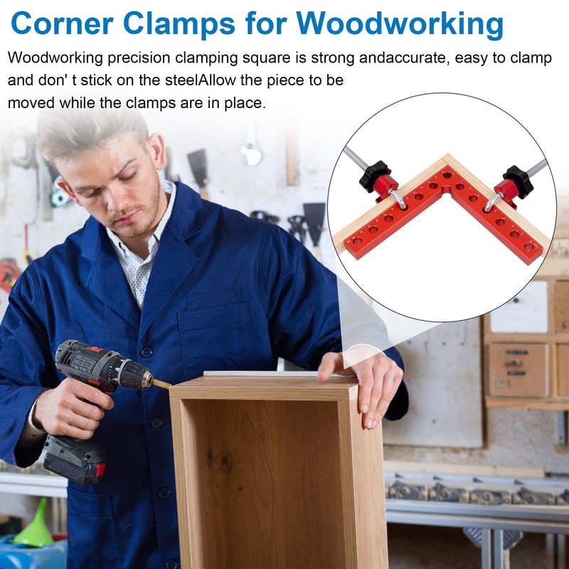 Corner Clamp for Woodworking, 90 Degree Clamp, Precision Right Angle