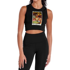 Popfunk Spongebob Doctor P Women's Sleeveless Crop Top Tank, Black, Large