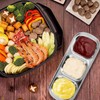 24 Pcs Soy Sauce Dish Stainless Steel Korean 3 Compartment