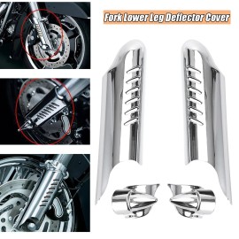 Unbranded Fork Lower Leg Deflectors Shield Cover For Harley Road King Street Electra Glide