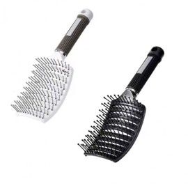 Styling Volume Hair Brush for Easy Management, Detangling, and Frizz Control Rib Brush White 6ea