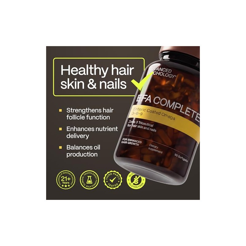 Advanced Trichology EFA Completo con Óptima Omega 3 6 9