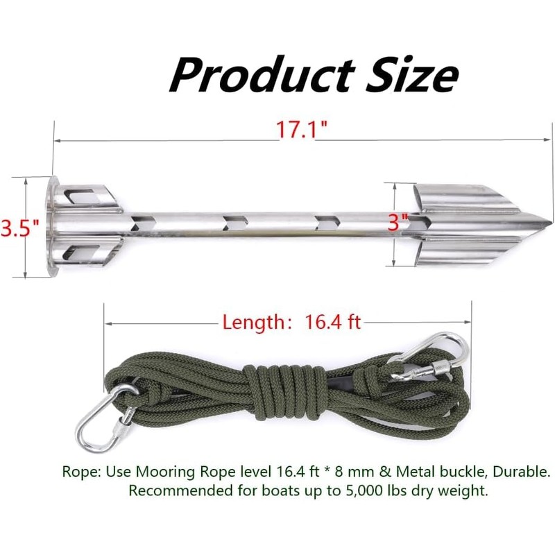 VPZMT Boat Anchor/Kayak Anchor/Jet Ski Anchor/Shallow Water Sand Anchor