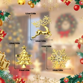 Gold Christmas Deer Napkin Rings, Pack of 6 Elk Snowflake Christmas Tree Napkin Holder, Napkin Buckles Holder for Christmas, Anniversary, Dinner, Wedding, Party, Banquet, Table Decoration