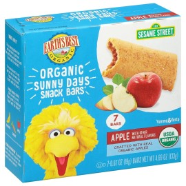 Earth's Best Organic Sunny Days Apple Snack Bars 7ct - Toddler 2+ - Natural Flav