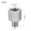 sourcing map Hex Bushing, 1/8 PT Male to 1/4 PT