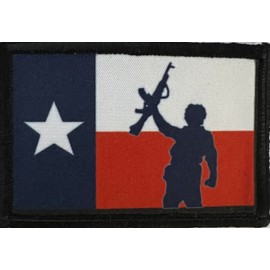 Texas Flag Red Dawn Wolverines Morale Patch. Perfect for Your Hook and Loop Tactical Cap, Plate Carrier, Rucksack or Backpack.
