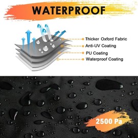 ATV Cover Waterproof Heavy Duty 210D 4 Wheeler Cover, All Weather Outdoor Protection Covers Suit for Polaris Kawasaki Suzuki Honda-XL