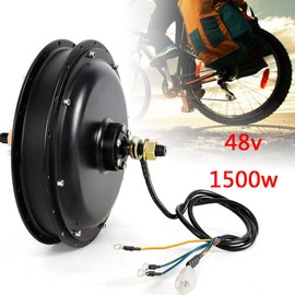 48V 1500W Bike Hub Motor, Electric Bicycle Hub Motor Kit with Disc Brake E-Bike Hub Wheel Motor for 20-28in Bikes Brushless Gearless Rear Hub Motor E-Bike Hub Motor for Rear Wheel