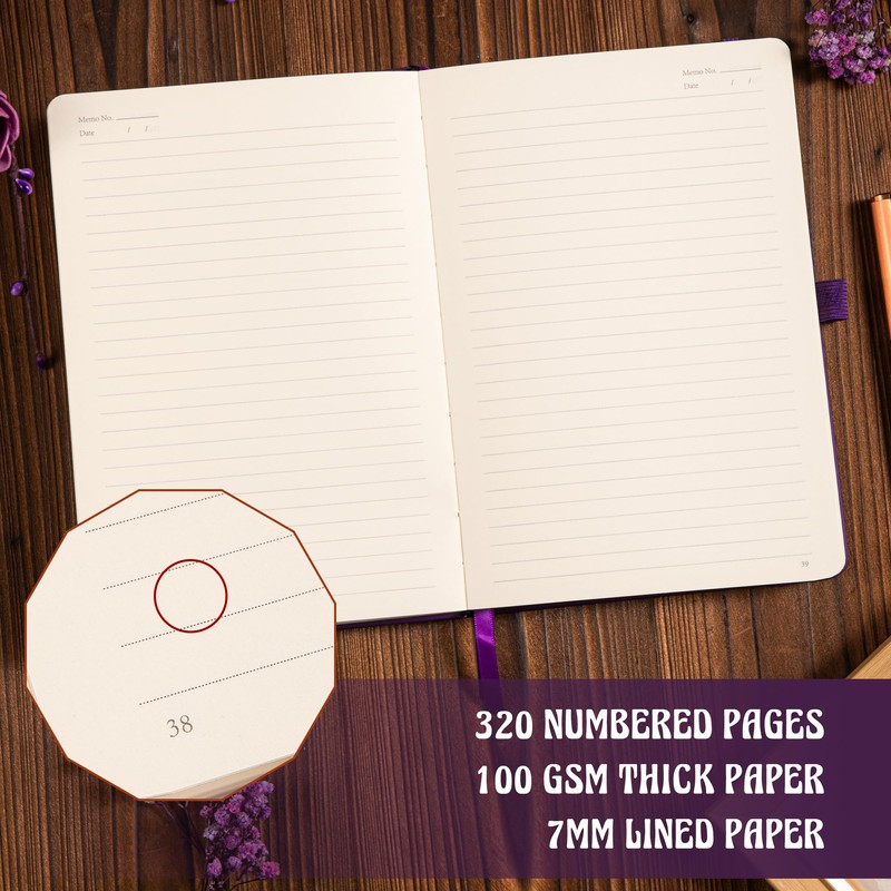 MGGAO Lined Journal Notebook, Journals for Writing, College Wide Lined