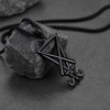 FaithHeart Satan Necklace for Male Punk Gothic Jewelry Satanic Symbol
