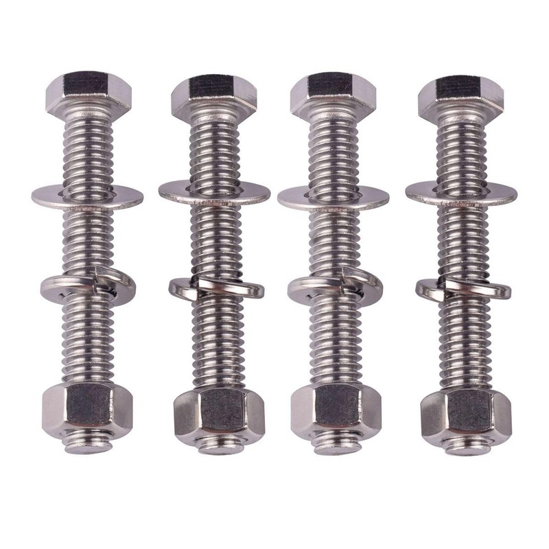KOSJETHAS 6 Sets 3/8-16 x 2 Stainless Steel Hex Head