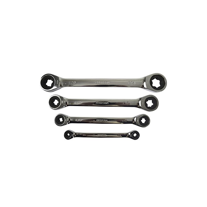 Torx/E Ratchet Spanner Wrench Set Double Ended E6 - E24