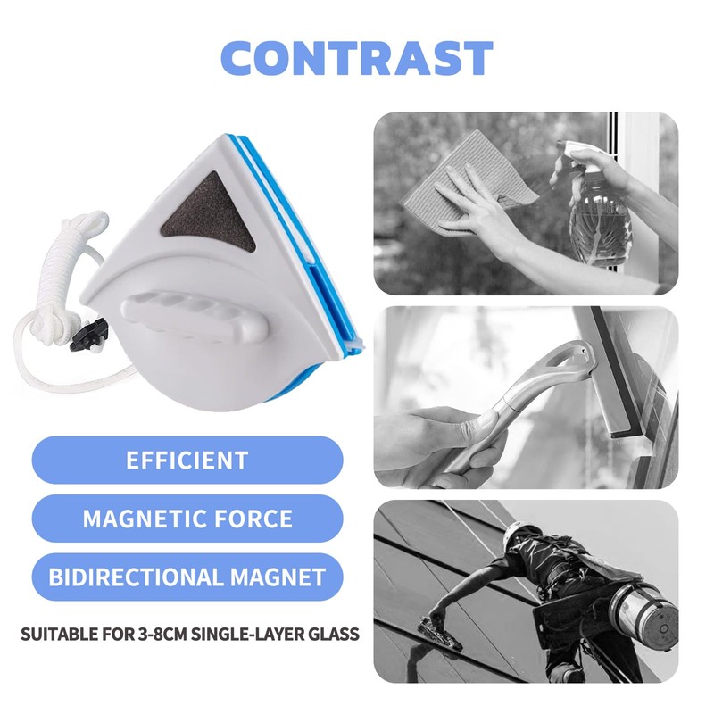 Double Sided Magnetic Window Wiper Comes with 38 Accessory Sets