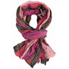 Wool Scarf Unisex Elegant Elegant Light Crinkle Look with Striped