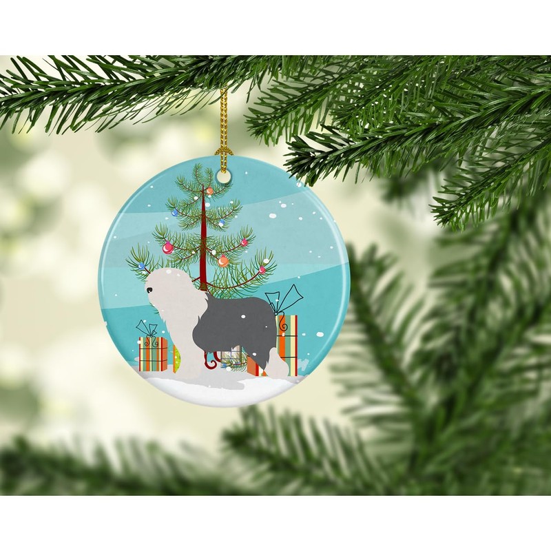 Caroline's Treasures BB8456CO1 Old English Sheepdog Bobtail Christmas Ceramic Ornament,