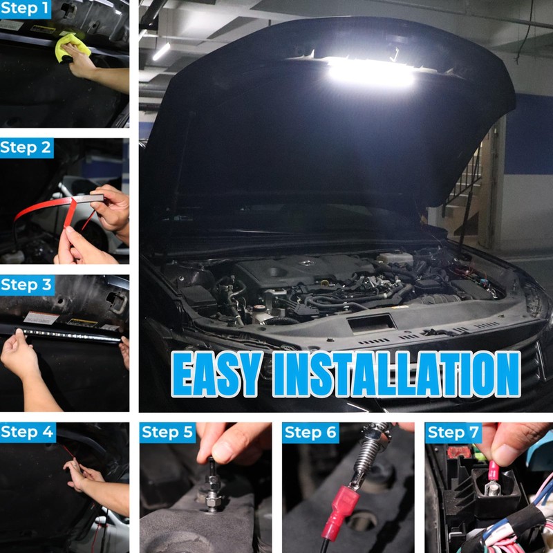 GreceYou Under Hood LED Light Kit, Waterproof 12V 30LEDs Car
