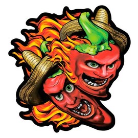 GT Graphics Express Chili Peppers Crazy - 16" - Large Size Vinyl Sticker - for Truck Car Cornhole Board