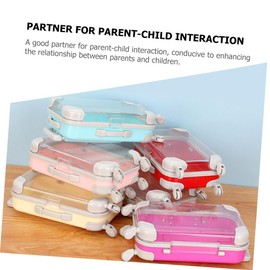 STOBOK Miniature Suitcase Toy Boys and Girls Luggage Simulation Suitcase Abs Plastic Safe for Pretend Play Random