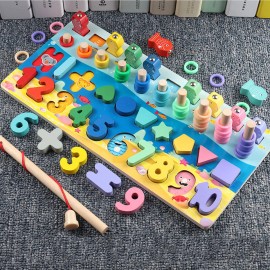 Número anillo tablero De Juego De Pesca (juego Montessori)                                                                                            