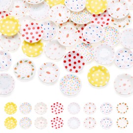 Magibeads 40Pcs Plastic Miniature Plates Mini Kitchen Set Fake Tableware Dishes Dollhouse Ornaments Miniature Things Stuff for Micro Landscape Decorations Crafts