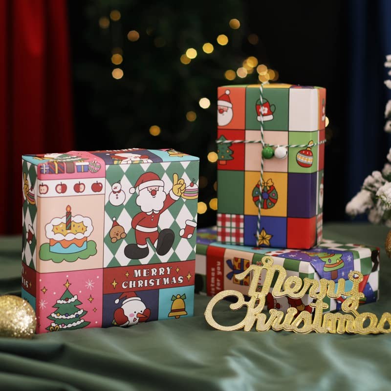 6 unidades de papel de regalo de Navidad de 3