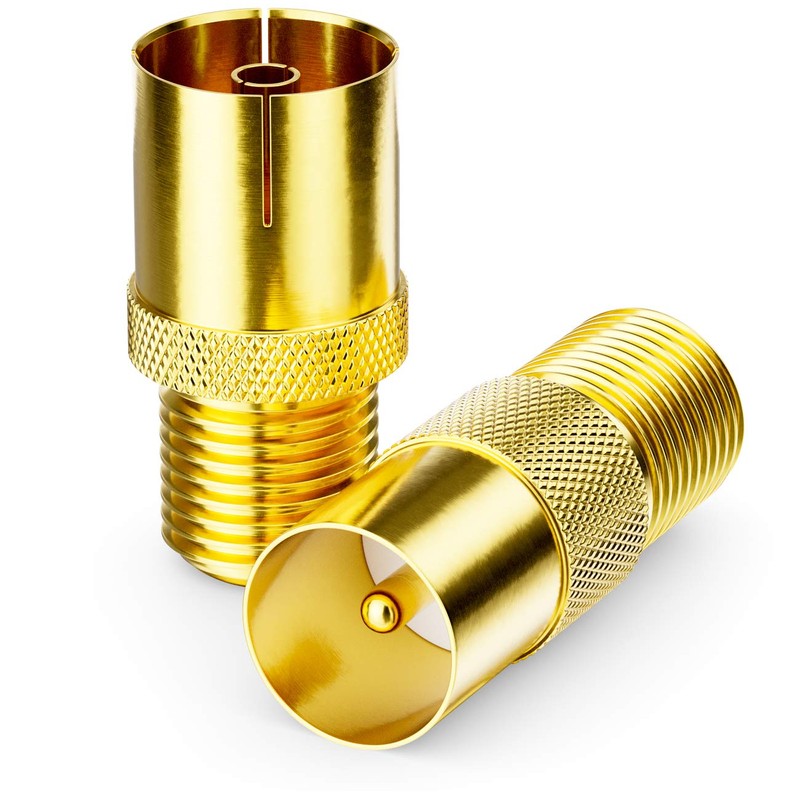 deleyCON SAT Adaptor Set F-Connector to Antenna Cable F-Coupling Coaxial