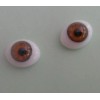DOLL EYES - GLASS FLAT OVAL - 14MM - HAZEL