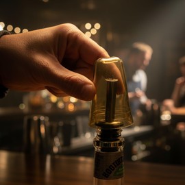 TrueCraftware- Universal Liquor Pourer Cover Smoky-Clear Color PolyVinyl Chloride Set of 12- Pourer Cap Liquor Bottle Pourer Cover Dispenser Spout Dust Covers Bottle Pour Spout Cover