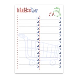 Staufen REC Shopping List – 5 Pads, 52 Sheets each, DIN A5, 90 g/m² Recycled Paper