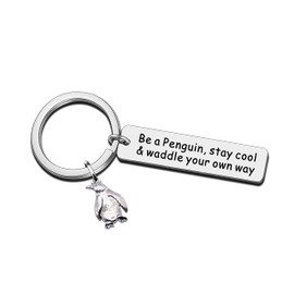 SDOFY Penguin Gifts for Men Women Motivational Gifts Penguin Keyring Penguin Lover Gifts for Boys Girls Friends