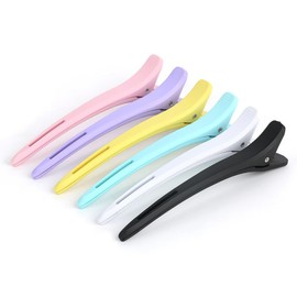 6PCS Hair Clips for Styling Sectioning, Non Slip No-Trace Duck Billed Hair Clips, Professional Large Salon Hair Cutting Clips for Hairdresser, Women, Men, Girls