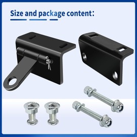 Universal Snowmobile Bumper Hitch, Adjustable Heavy Duty Steel Snowmobile Sled Trailer Tow Hitching Kit Compatible with Ski Doo Polaris REV Arctic Cat Yamaha, HOWBOW Tongue Type Snowmobile Accessories