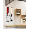 QWORK® Double Head Dispenser Wall Mounted Bottle Holder Aluminum Alloy