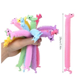 GWAWG 10pcs Dinosaur Unicorn Stretchy Strings Toys 2pcs Mini Animals Soft Squeeze Toys Colorful Sensory Stress Toys for Adults Children with Against Anxiety Autism