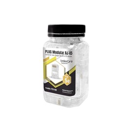 Linkedpro Bote con 100 Piezas de Plug Modular RJ45 Cat5e sin blindaje, Chapado de Oro a 30 micras para Durabilidad Extrema TC5-100