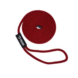 Solid Braid Nylon Dock Line - Burgundy, 5/8" x 20'