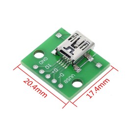 DAOKI 10Pcs DIY Male Connector/Mini Micro USB to DIP Adapter 2.54mm 5pin Female Connector B Type USB2.0 Female PCB Converter USB 3.0