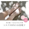 Kinuya Childeri Socks/100% Silk Five Toe Socks, blue, (sky)
