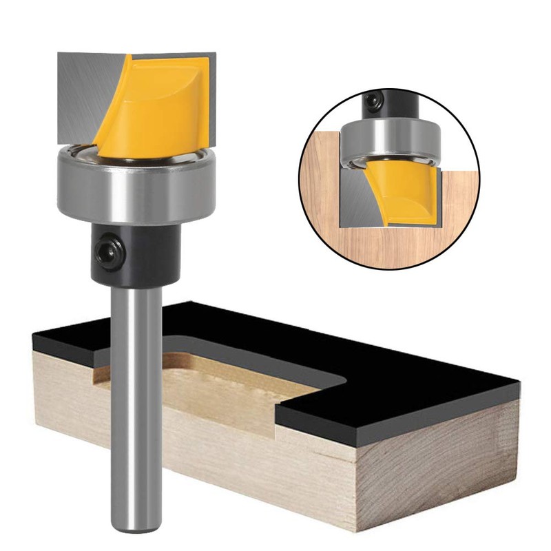 Mesee 1/4 Inch Shank Flush Trim Template Router Bit, Hinge