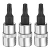 sourcing map 3pcs T20 Torx Bit Socket 1/4" Square Drive