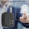 Fingerprint Padlock Biometrics Technology USB Rechargeable IP65 Waterproof Smart Padlock