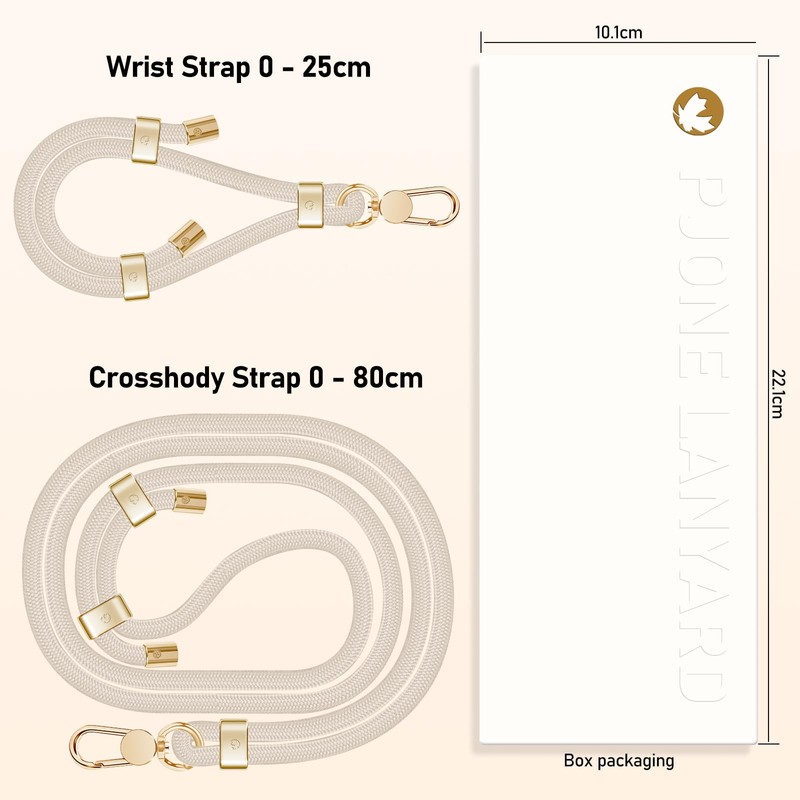 UKON Cell Phone Lanyard,Crossbody Lanyard and Wrist Strap Premium Metal