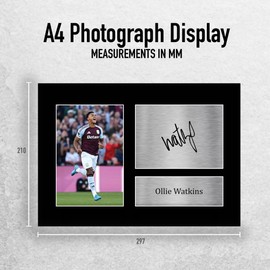 HWC Trading A4 Ollie Watkins Aston Villa Presents Printed Signed Autograph Picture for Fans and Supporters - A4