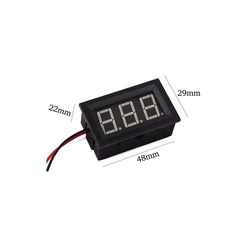 MACHSWON Digital Voltmeter LED Digital Display Panel DC 4.70-30V Voltage