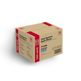 Basic Medical Synmax Vinyl Exam Gloves - Latex-Free & Powder-Free - X-Large, BMPF-3004(Case of 1,000),Blue