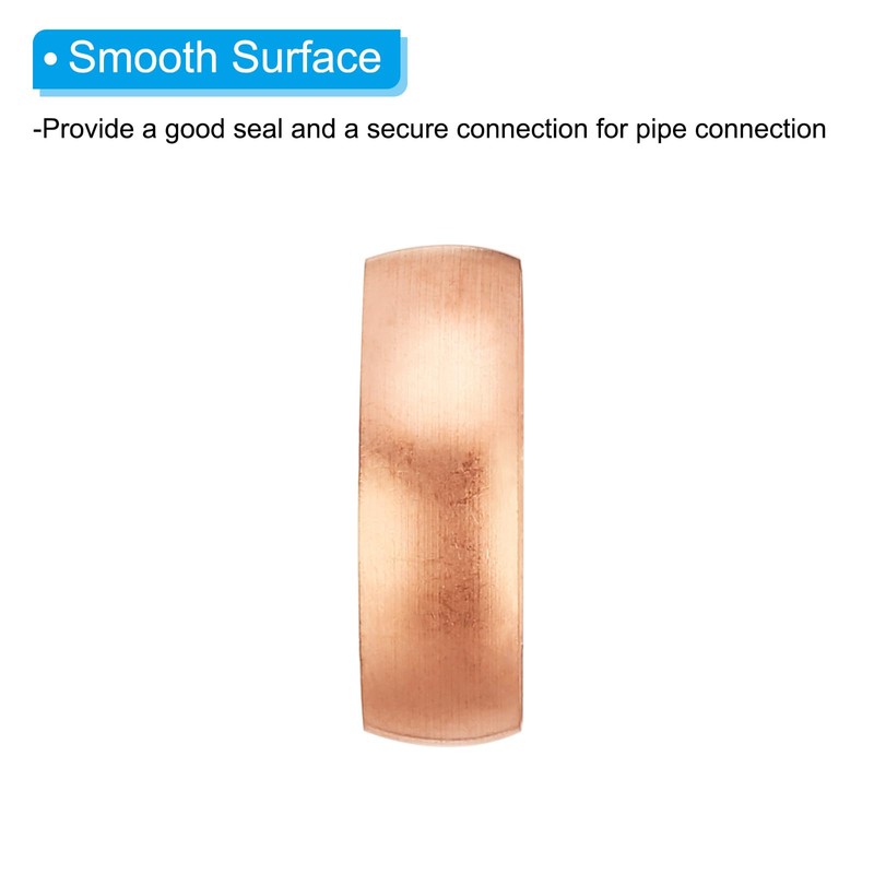 PATIKIL 19mm Tube OD Compression Sleeves Ferrules, 6pcs Copper Ferrule