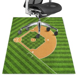 Office Chair Mat for Hardwood Floor 36"X 48" Office Rugs for Gaming Rolling Chairs Baseball Computer Desk Chair Non-Slip Court Style Protector Mats for Hard Floor & Tile Floor Decor