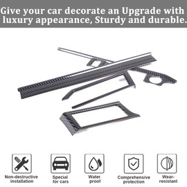 HAPPYHORSE Automotive Central Control Trim Cover Protective Cover Compatible with Mitsubishi Outlander 2022-2024 ABS Carbon Fiber Trim Accessories (Central Control Instrument Panel Trim)